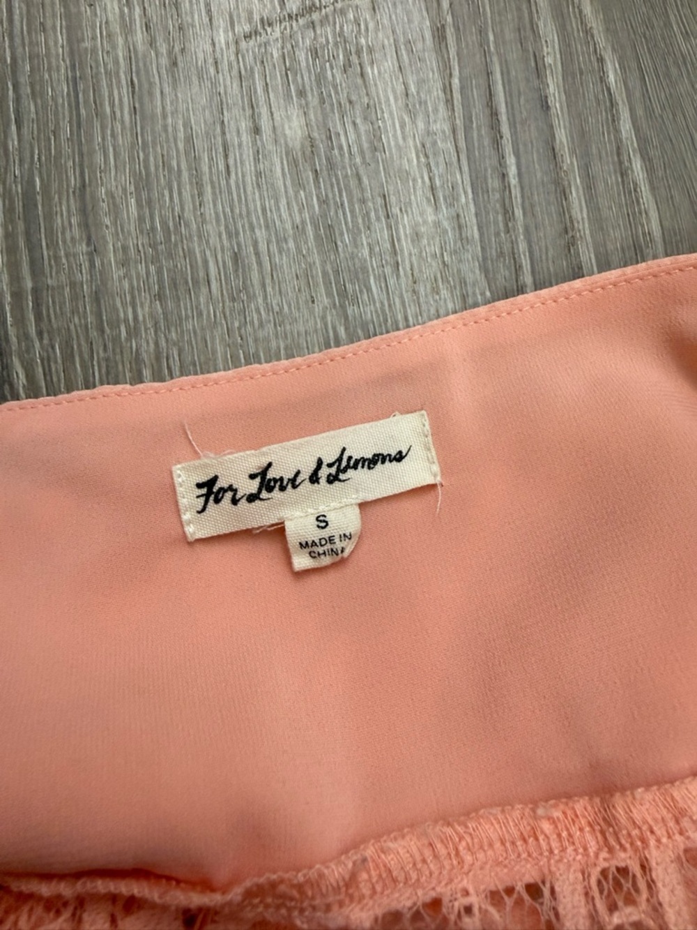 For Love & Lemons Peach Lovebird Lace Midi Dress Small - Picture 3 of 9